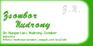 zsombor mudrony business card